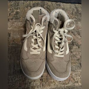 Women's Tan High-Top Sneakers